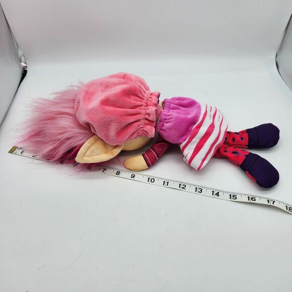 Flip Zee Trolls Pretty in Pink 2-in-1 Reversible Plush Doll Soft Cuddly Fleece - Picture 5 of 11